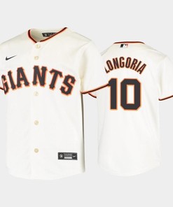 Youth San Francisco Giants 10 Evan Longoria Cream Home Jersey - Robokeg