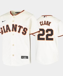 Youth San Francisco Giants 22 Will Clark Cream Home Jersey - Robokeg