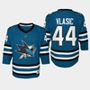 Youth San Jose Sharks Marc-Edouard Vlasic 44 Home 2022-23 Jersey Teal - Robokeg
