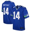 Youth Seattle Seahawks #14 Dk Metcalf Throwback Player Game Jersey - Royal - Robokeg