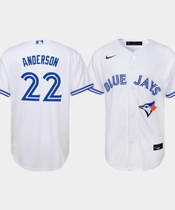 Youth Toronto Blue Jays Chase Anderson 22 White Home Jersey - Robokeg