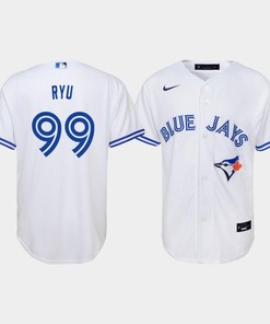 Youth Toronto Blue Jays Hyun-Jin Ryu 99 White Home Jersey - Robokeg