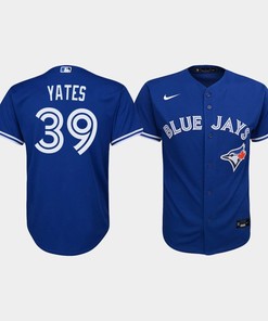 Youth Toronto Blue Jays Kirby Yates 39 Royal Alternate Jersey - Robokeg
