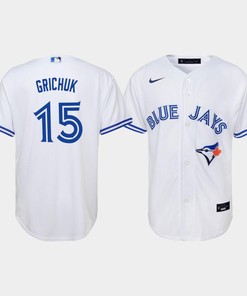 Youth Toronto Blue Jays Randal Grichuk 15 White Home Jersey - Robokeg