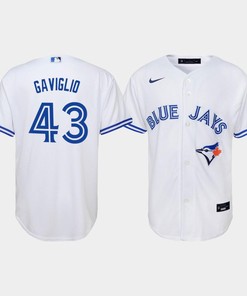 Youth Toronto Blue Jays Sam Gaviglio 43 White Home Jersey - Robokeg