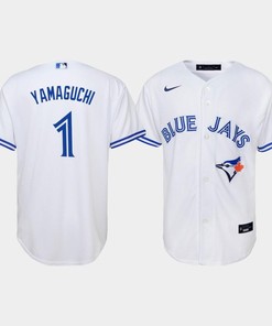 Youth Toronto Blue Jays Shun Yamaguchi 1 White Home Jersey - Robokeg
