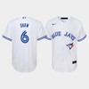 Youth Toronto Blue Jays Travis Shaw 6 White Home Jersey - Robokeg