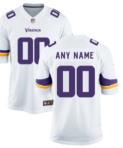 Youth White Minnesota Vikings Nike Custom Game Jersey - Robokeg
