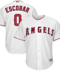 Yunel Escobar Los Angeles Angels Home Official Cool Base Player Jersey - White - Robokeg