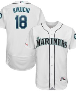 Yusei Kikuchi Seattle Mariners Majestic Flex Base Authentic Collection Player Jersey - White Mlb Ver 1 - Robokeg