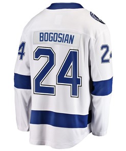 Zach Bogosian 24 Tampa Bay Lightning Stanley Cup 2023 Playoffs Patch Away Breakaway Men Jersey - White - Robokeg