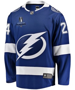 Zach Bogosian 24 Tampa Bay Lightning Stanley Cup 2023 Playoffs Patch Home Breakaway Men Jersey - Blue - Robokeg
