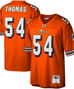 Zach Thomas Miami Dolphins Mitchell And Ness 2004 Legacy Replica Jersey Orange Nfl - Robokeg