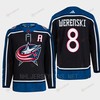 Zach Werenski 8 Reverse Retro 2.0 2022 Columbus Blue Jackets Navy Jersey Primegreen - Robokeg