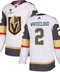 Zach Whitecloud 2 Vegas Golden Knights Stanley Cup 2023 Champions Patch Away Breakaway Men Jersey - White - Robokeg