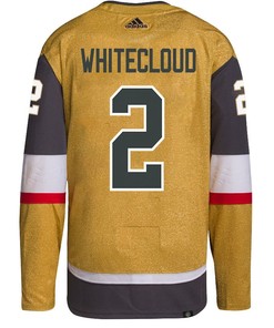 Zach Whitecloud 2 Vegas Golden Knights Stanley Cup 2023 Champions Patch Home Breakaway Men Jersey - Gold - Robokeg