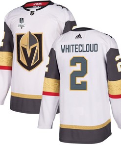 Zach Whitecloud 2 Vegas Golden Knights Stanley Cup 2023 Final Patch Away Breakaway Men Jersey - White - Robokeg