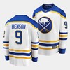 Zachary Benson #9 Buffalo Sabres 2023 NHL Draft Away Men Jersey - White - Robokeg