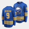 Zachary Benson #9 Buffalo Sabres 2023 NHL Draft Home Men Jersey - Blue - Robokeg