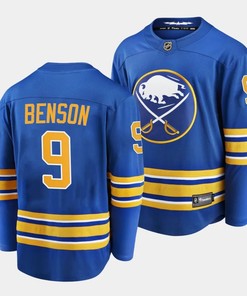 Zachary Benson #9 Buffalo Sabres 2023 NHL Draft Home Men Jersey - Blue - Robokeg