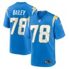 Zack Bailey Los Angeles Chargers Player Game Jersey - Powder Blue Nfl - Robokeg