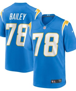 Zack Bailey Los Angeles Chargers Player Game Jersey - Powder Blue Nfl - Robokeg
