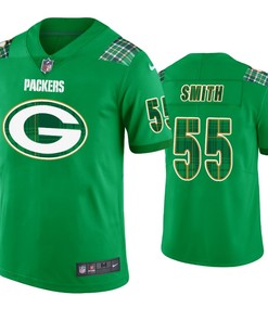 Zadarius Smith Green Bay Packers #55 Jersey St. Patricks Day Kelly Green - Mens - Robokeg