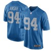 Ziggy Ansah Detroit Lions Nike Throwback Game Jersey - Blue - Robokeg