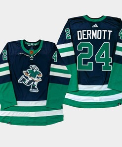 ancouver Canucks Travis Dermott 24 Navy PrimeGreen Reverse Retro Jersey 2022-23 - Robokeg